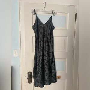 Women’s midi slip dress - Green floral